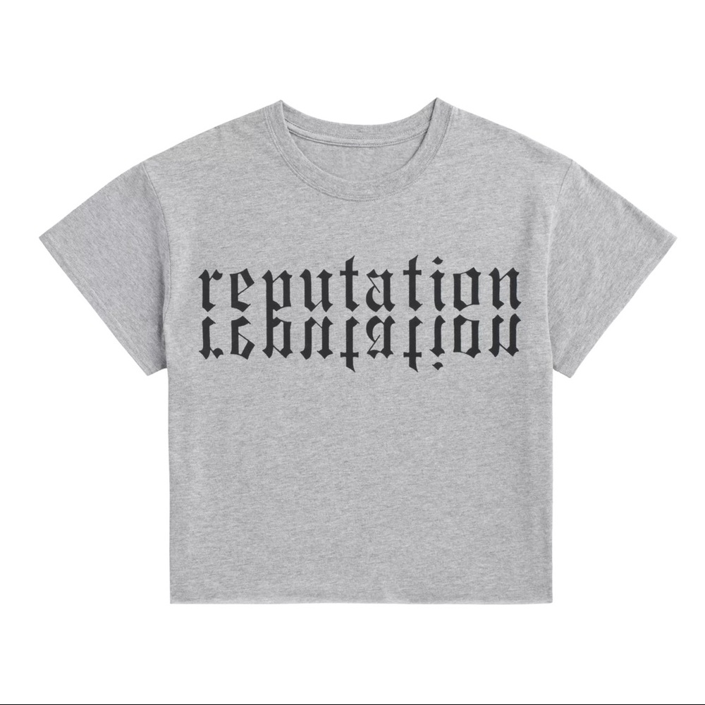 Taylor Swift Heather Grey Reputation Crop Top